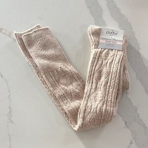 Pudus Beige Sweater Socks